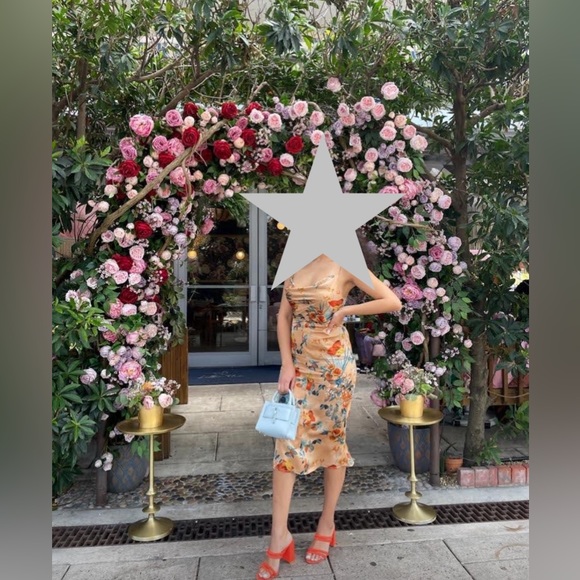 Floral dress with tie up back - Picture 5 of 6